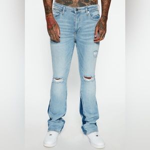 Nova Men Go With It Stacked Skinny Flared Jeans